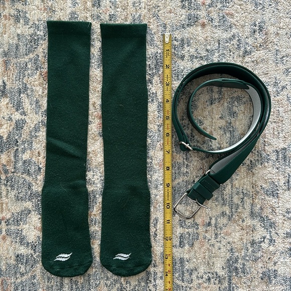 Green Baseball socks & belt - Picture 2 of 6